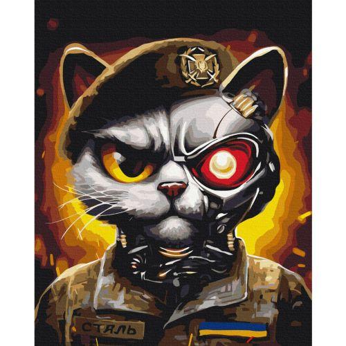 Картина за номерами "Котик ЗСУ© Маріанна Пащук" ★★★ [tsi199392-TSI]