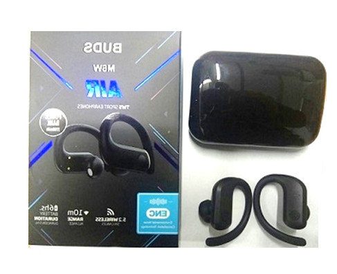 Бездротові спортивні навушники Buds M6W Air 5.2 c кейсом 2200mAh (Black), фото 1