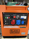 Дизельний генератор 5,7 кВт Black + Decker BXGND7900E трифазний., фото 5