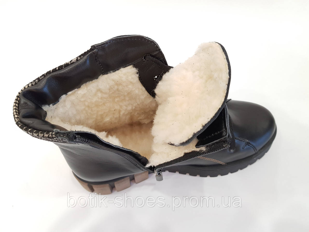 Женские кожаные зимние ботинки на меху платформе зима повседневные удобные теплые комфорт 36 размер Blondi - фото 5 - id-p390807129