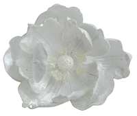 Искусственный цветок магнолия на клипсе H22см белый