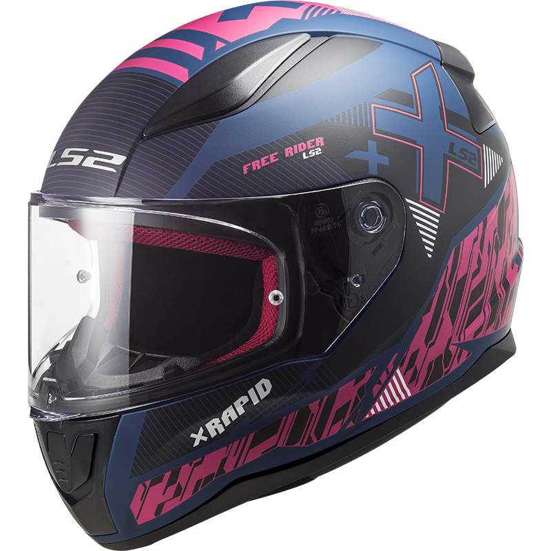 МОТОШОЛОМ ЗАКРИТИЙ LS2 FF353 RAPID XTREET КОЛІР MATT BLUE PURPLE