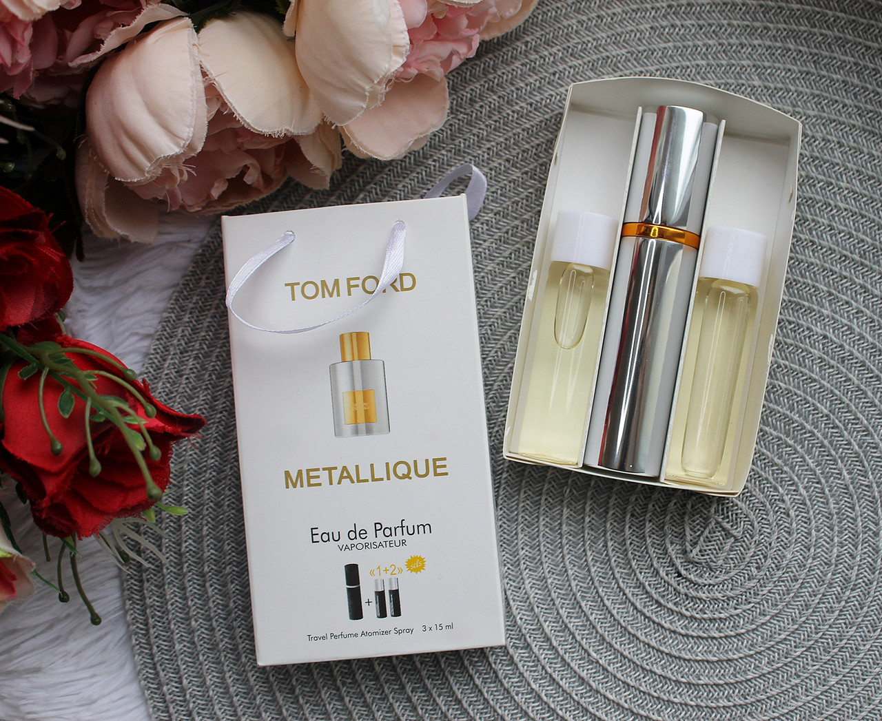 Мініпарфуми з феромонами унісекс Tom Ford Metallique 3х15 мл