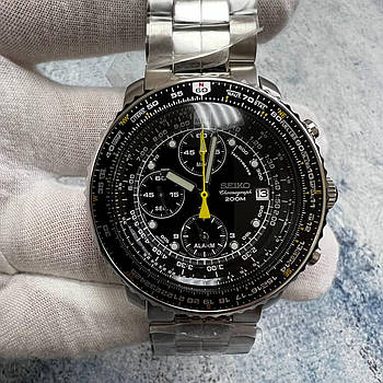 Чоловічі годинники Seiko SNA411 Flight Alarm Chronograph