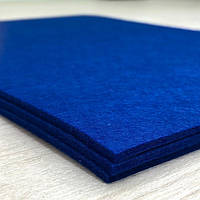 Жесткий фетр, плотный, 3 мм, 20х30 см, цвет - синий С63 КР