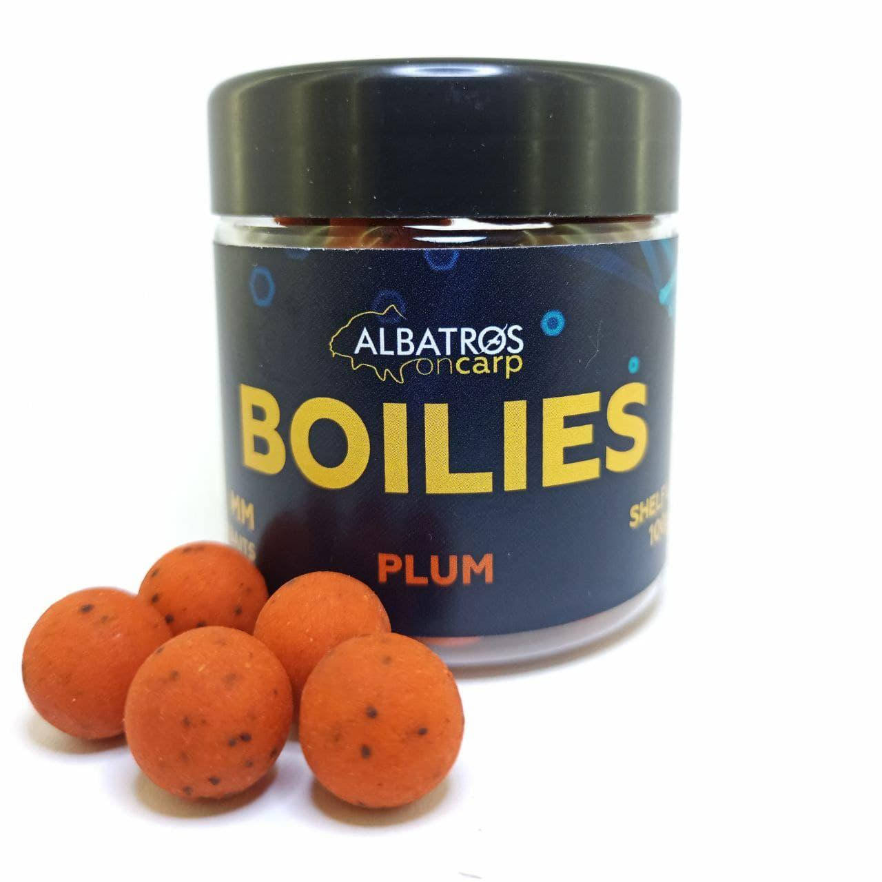 

Бойлы насадочные вареные Plum (СЛИВА) 16 мм "Albatros on Carp"