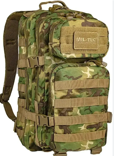 Тактичний рюкзак MIL-TEC Tactical Assault, 36 літрів, рюкзак для військових, камуфляж, Німеччина