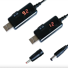 Універсальний USB-кабель для роутера, модему з перетворювачем 9В/12В кабель живлення 5,5*2,5+DC 3,5*1,35мм