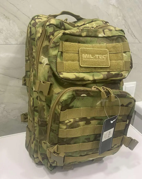 Тактичний рюкзак MIL-TEC Tactical Assault, 36 літрів, рюкзак для військових, камуфляж, Німеччина