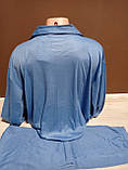 Піжама чоловіча на ґудзиках Угорщина  50-60 розміри сіра та блакитна двійка кофта з довгим рукавом та штани, фото 5