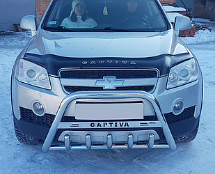 Передній захист кенгурятник WT004 (нерж) Chevrolet Captiva 2006-2011-