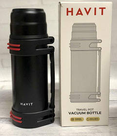 Термос 800мл сталевийHavit HV-TM006 ЧОРНИЙ