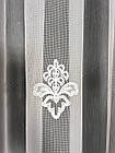 Ціна за 480см х 270см! Тюль на основі бамбука з красивою вишивкою. Колір: молочний, фото 10