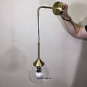 Бронзове сучасне бра на 1 лампу "Bulb" (52-W4412-1 BRZ+CL)