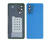Задняя крышка для Samsung A52 (A525) Blue голубая со стеклом камеры