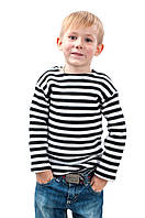 Тільник моряка дитячий теплий в'язаний Темно-синя смужка Одеські тільняшки Розмір S