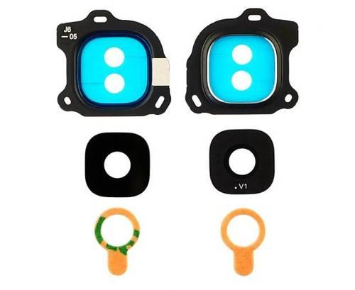 Скло камери Samsung J6 2018/J600 з чорною рамкою, фото 1