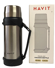Термос 800 мл стальовий Havit HV-TM004 СРБЛЯСТИЙ