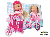 Кукла Эви на велосипеде, 2 вида, Steffi & Evi Love, 3+ | 5731715
