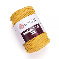 Пряжа для вязания YarnArt Macrame Cord 3 mm. 250 г. 85 м. Цвет - охра 796