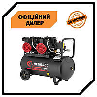 Безмасляный компрессор INTERTOOL PT-0030 50 л, 2x1.1кВт, 220В, 8атм, 400 л/мин, 4 цилиндра TSH