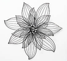 Настінний декор квітка Lizzy 75 х 75 см метал