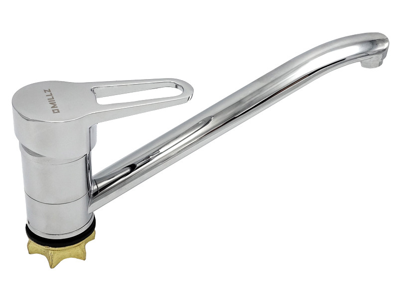 Змішувач для кухонної мийки, вилив 28 см, колір хром, Millz