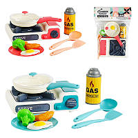 Детская портативная плита с посудкой и продуктами XZ 1012 A/B, 2 цвета