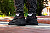 Кросівки чоловічі Adidas Yeezy Boost 350 Black Взуття Адідас Ізі Буст чорні легкі на літо, фото 4