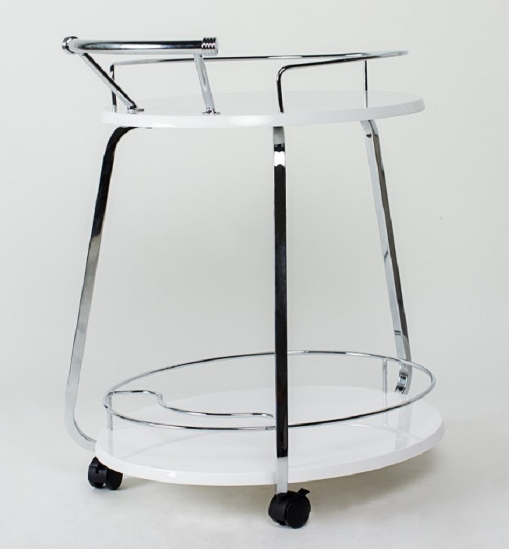 Сервировочный столик на колесиках Флоренция V323 белый 600х500х800 (Идеальный) - фото 3 - id-p1052879488