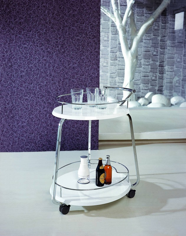 Сервировочный столик на колесиках Флоренция V323 белый 600х500х800 (Идеальный) - фото 4 - id-p1052879488