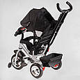 Дитячий велосипед триколісний із ручкою Best Trike 6588 / 77-607, колеса піна та музична фара, фото 4