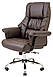 Крісло керівника комп'ютерне Конгрес Congress Шкіра Люкс коричнева хром Richman, фото 2