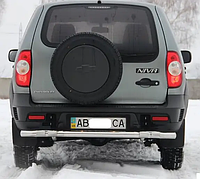 Задняя защита бамперу нерж Chevrolet Niva 2002-2009