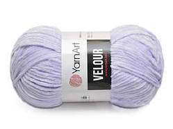 Пряжа для в'язання YarnArt Velour. 100 г. 170 м. Колір — бузок 859