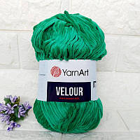 Пряжа для в'язання YarnArt Velour. 100 г. 170 м. Колір зелений 856