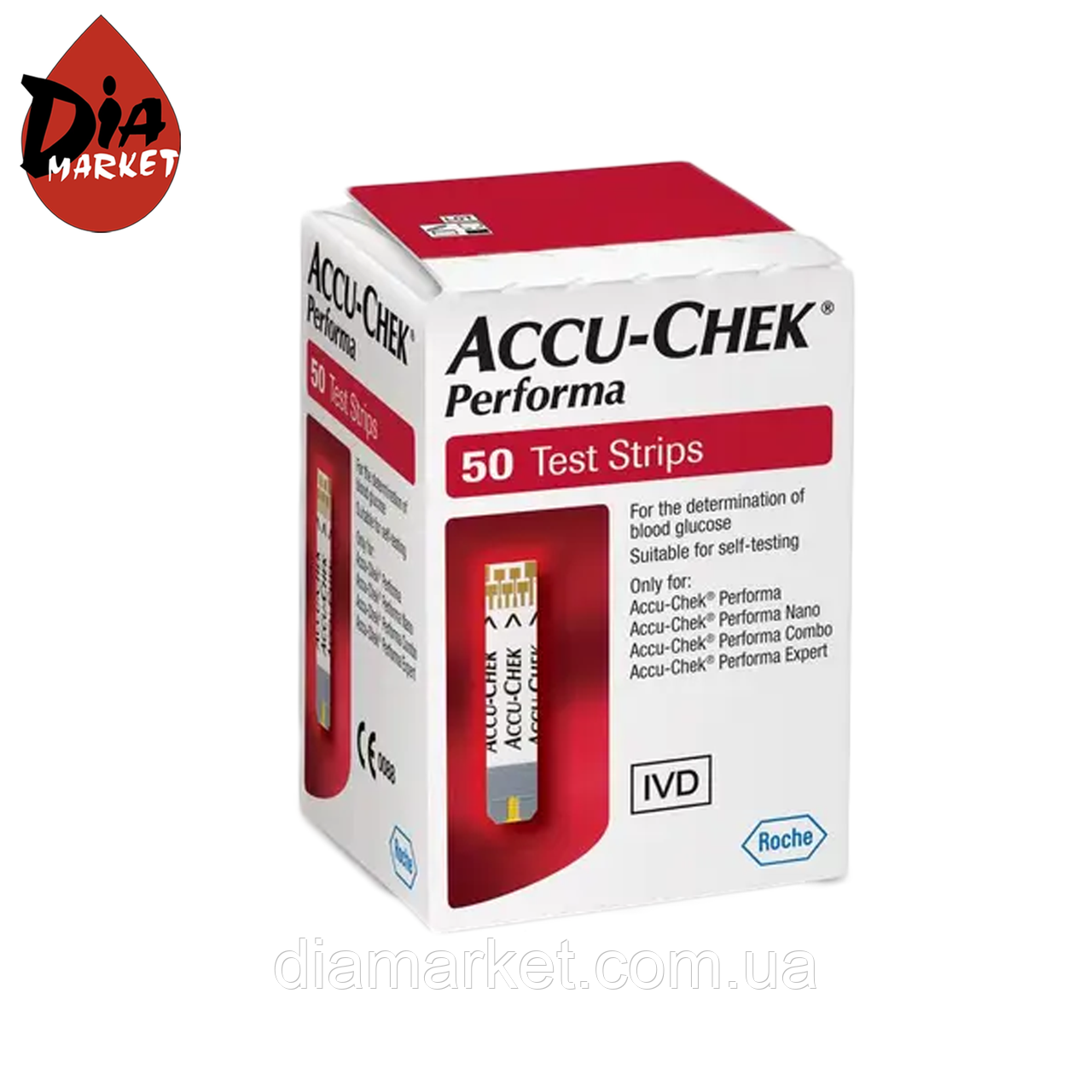 Тест-смужки Акку-Чек Перформа (Accu-Chek Performa) - 1 упаковка по 50 шт.