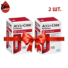 Тест-смужки Акку-Чек Перформа (Accu-Chek Performa) - 2 упаковки по 50 шт.