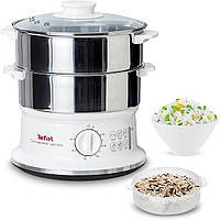 Пароварка Tefal Convenient VC 1451 Кухонный металический паровар в 2 яруса