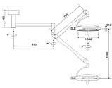 Світильник KD-2036D-2, світильник операційний настінний, лампа хірургічна стельова KD-2036D-2, фото 2