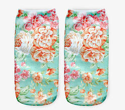 Шкарпетки жіночі з квітковим принтом, 35-37