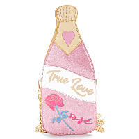 Рожева сумка у формі пляшки шампанського "True love"
