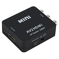 Конвертер адаптер з AV RCA тюльпани на HDMI AV2HDMI