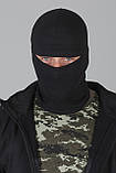Шапка балаклава чоловіча зимова тепла універсальна на флісі для військових колір чорний, фото 9