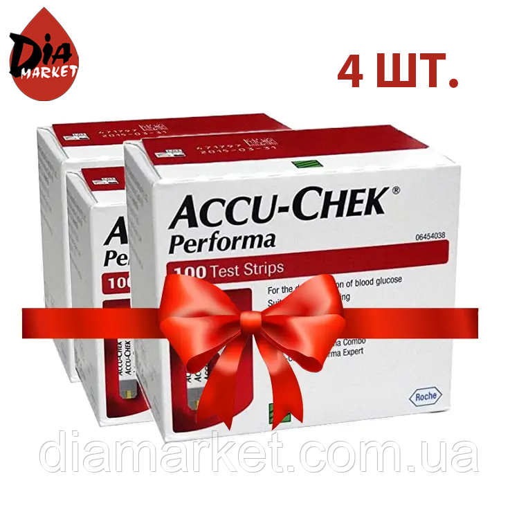 Тест-смужки Акку-Чек Перформа (Accu-Chek Performa) - 100 шт. 4 уп.