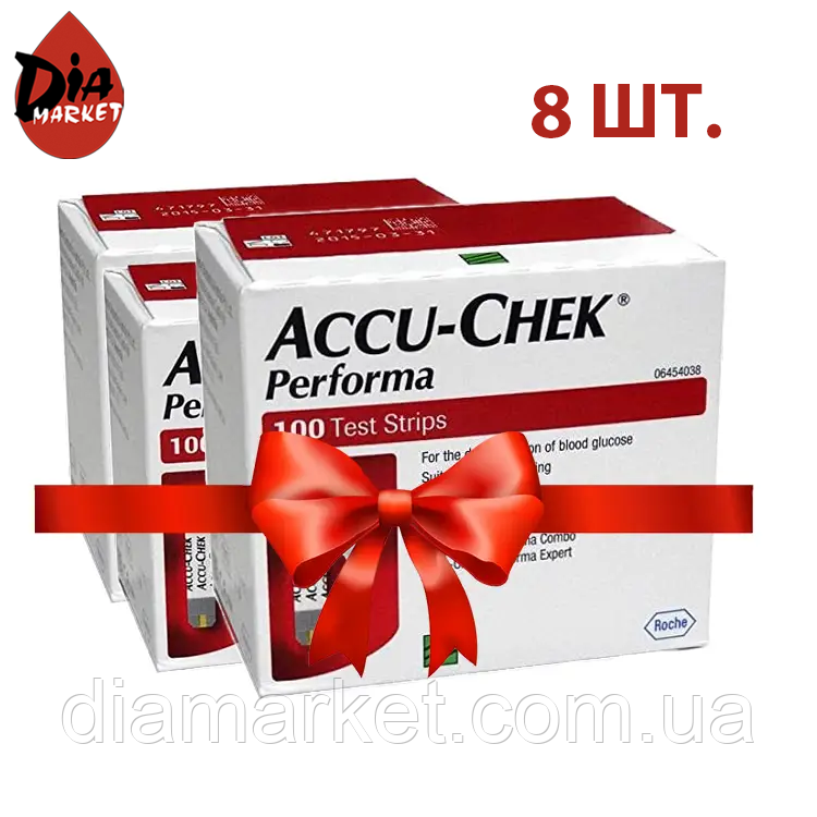 Тест-смужки Акку-Чек Перформа (Accu-Chek Performa) - 100 шт. 8 уп.