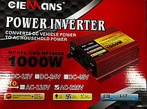 Инвертор преобразователь напряжения CIEMANS 12-220V 1000W Power Inverter, фото 5