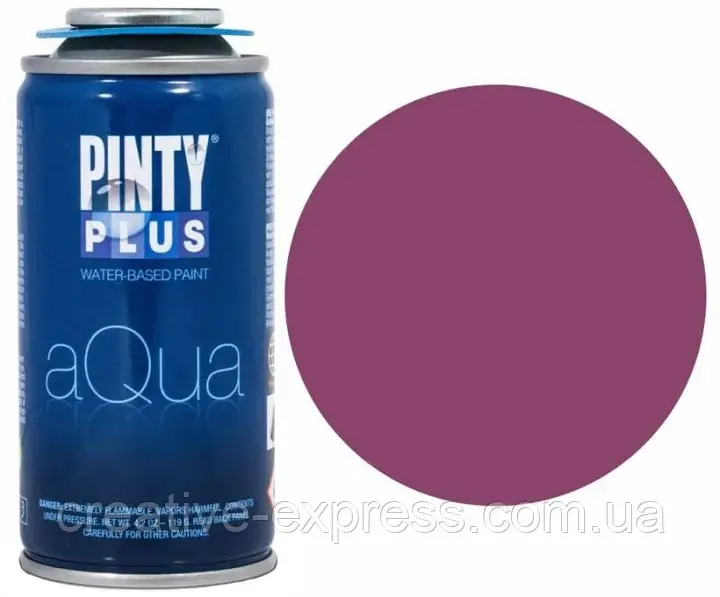 Фарба-аерозоль на водній основі Aqua, Баклажанова, 150 мл, PINTYPLUS