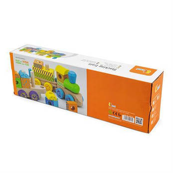 Дерев'яний потяг-пірамідка Viga Toys Кубики (50572), фото 3