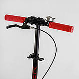 Дитячий самокат двоколісний Skyper Rendal NL — 14792 Червоний, ручне гальмо, до 70 кг, колеса PU 20 см, фото 3